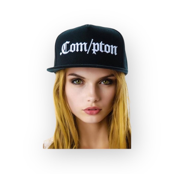 Deadstock: new UNIF 𖤐 Compton Snapback Embroidered Y2K 90’s Dad Cap 𖤐 Black 𖤐 - Picture 15 of 16